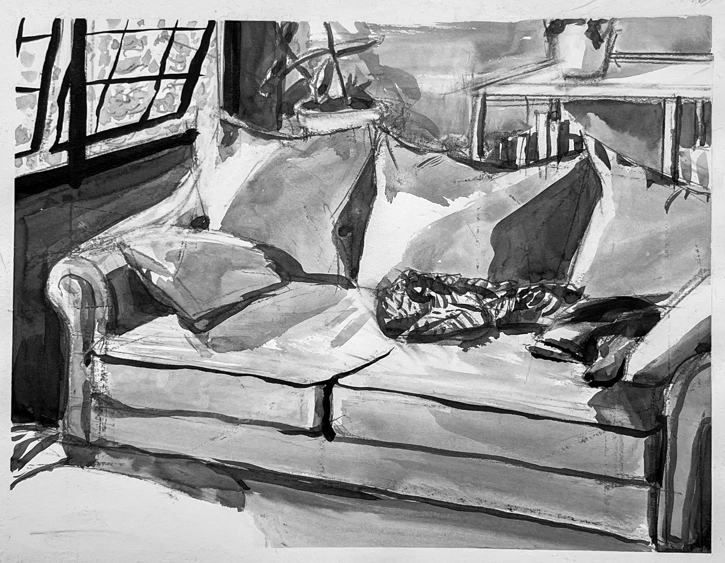 Untitled, 2024
Ink and conte on paper