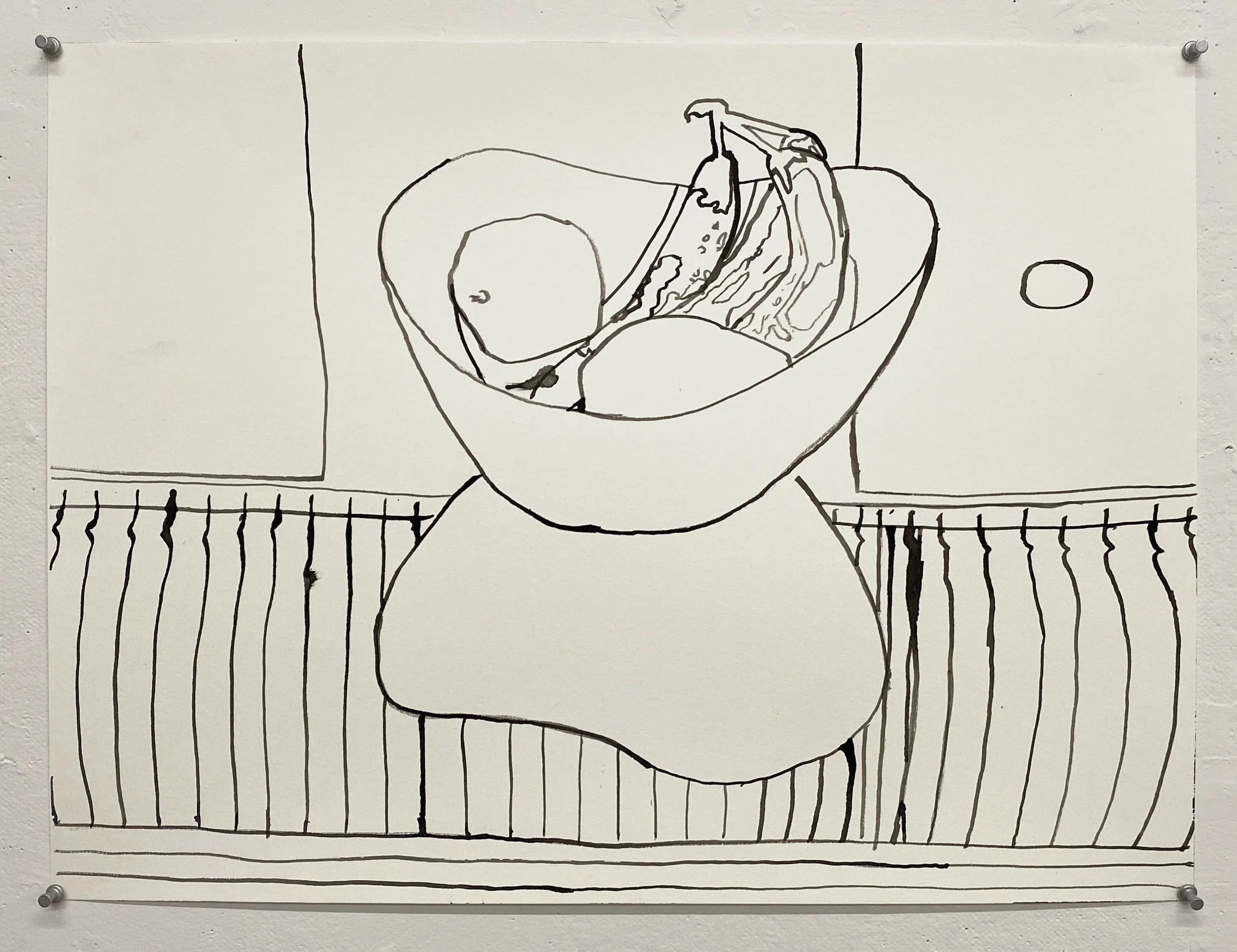 Isolation Drawing (Day 26), 2021
Ink on paper