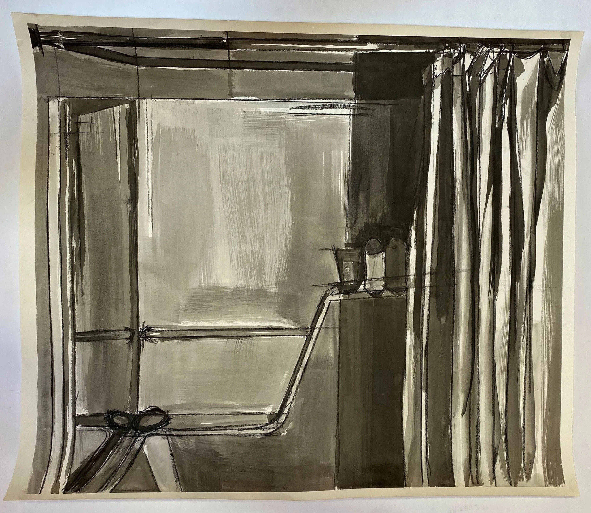 Isolation Drawing (Day 14), 2021
Ink and conte on paper