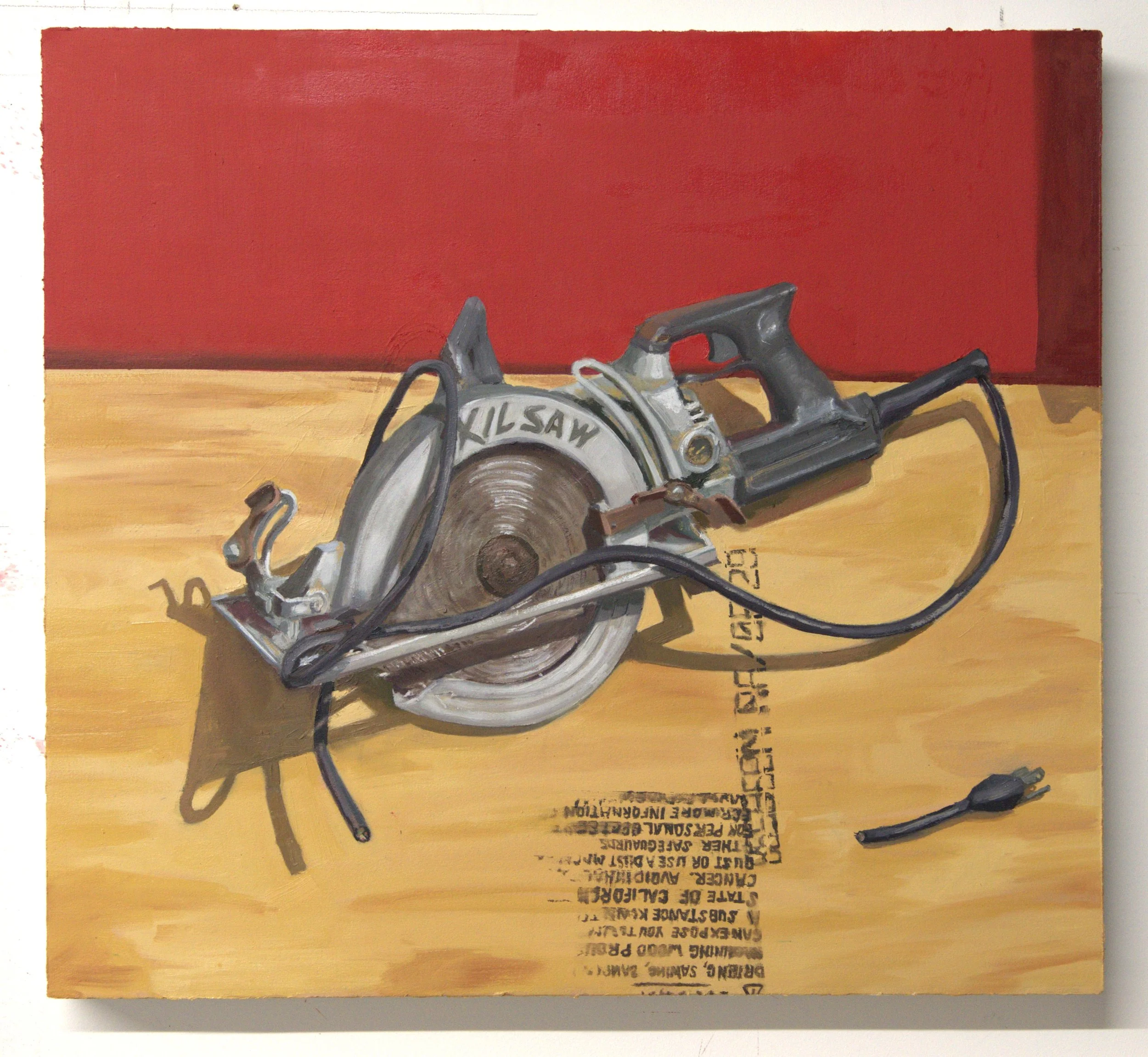 Kil(l) Saw, 2026
Oil on paper sized to panel
22 1/2 x 24 1/2 in