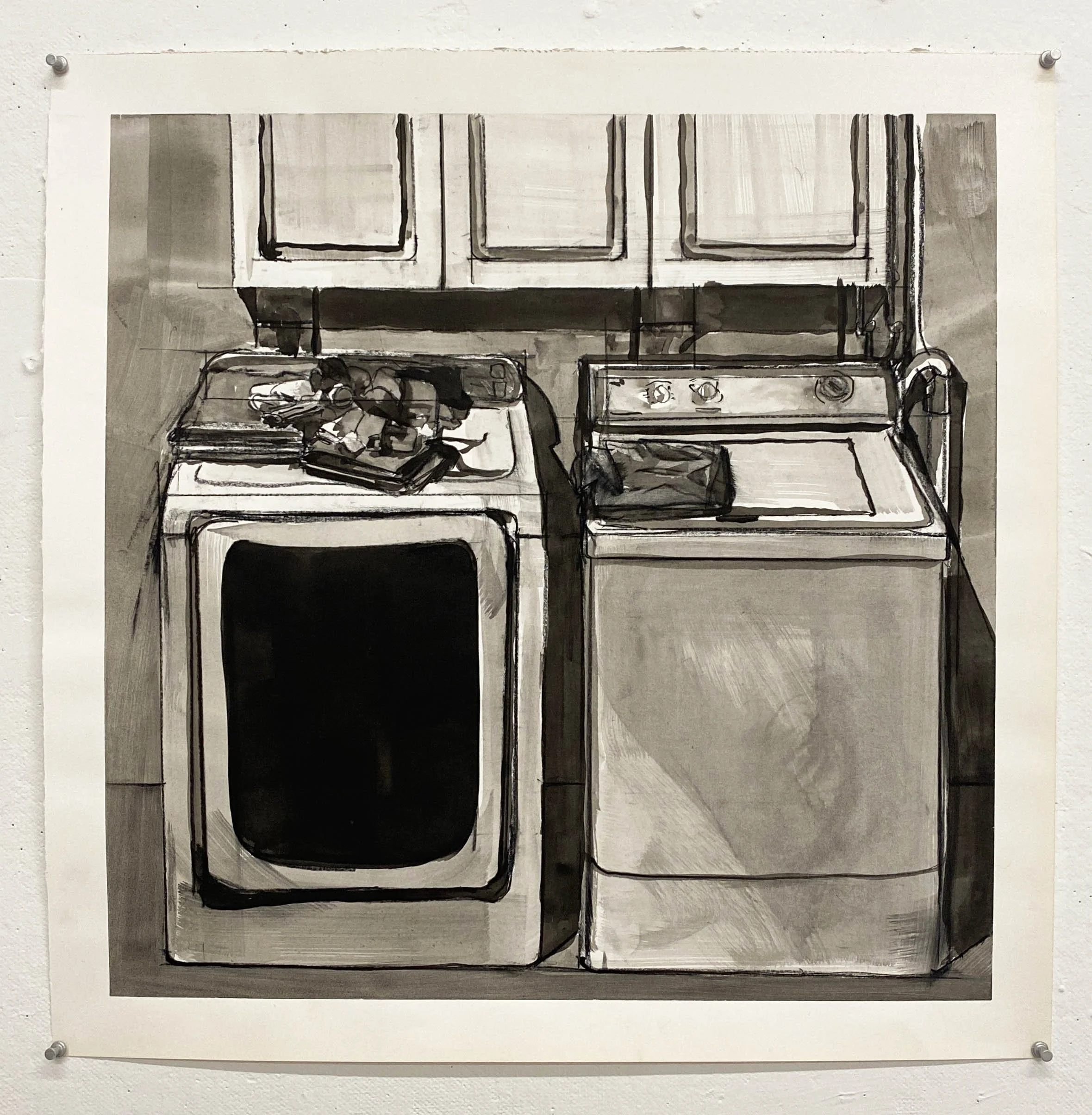 Isolation Drawing (Day 23), 2021
Ink and conte on paper