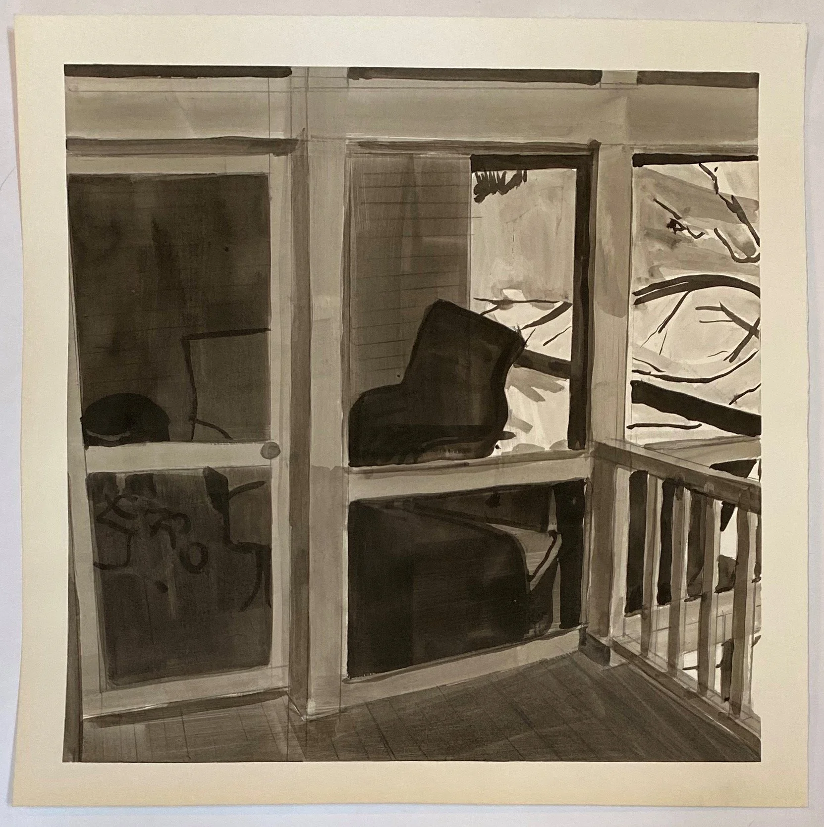 Isolation Drawing (Day 29), 2021
Ink on paper