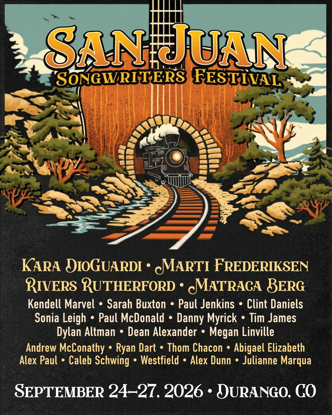 San Juan Songwriters Festival 2025 Lineup graphic