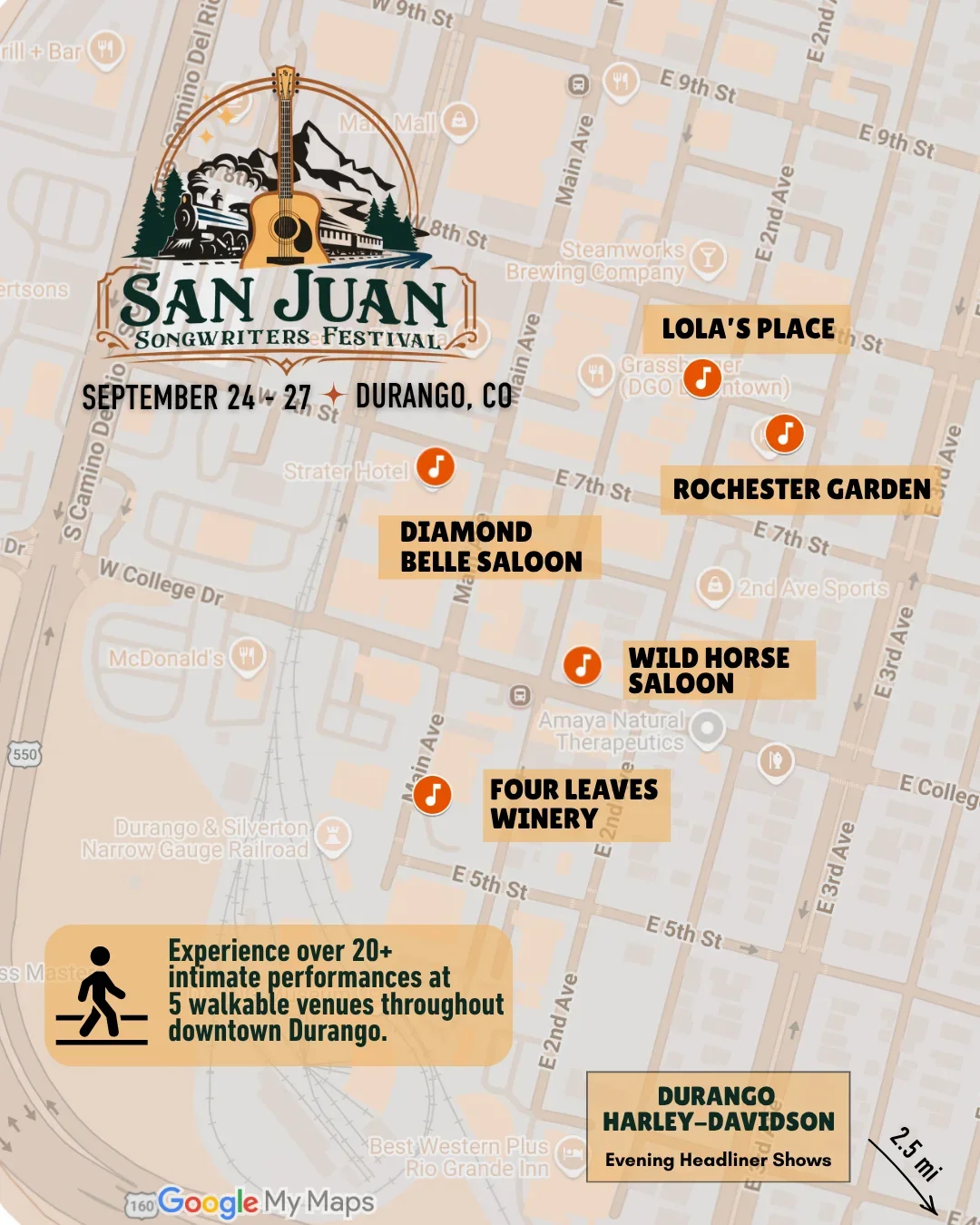 San Juan Songwriters Festival 2026 Venue Map
