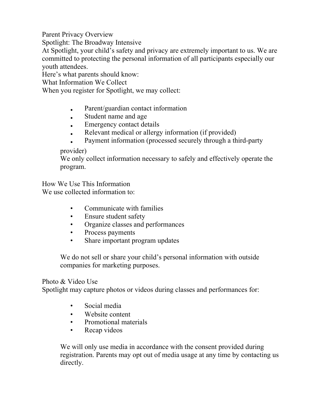 Treston J. Henderson - Spotlight Broadway Intensive - Oak Rideg Tenessee - Young Actors - Dancer - Singer - Actor - Young Performers - Train for Broadway - Broadway Internships - Aspiring Performers - Tenessee Actors - Theatre Teacher - Vocal Coach