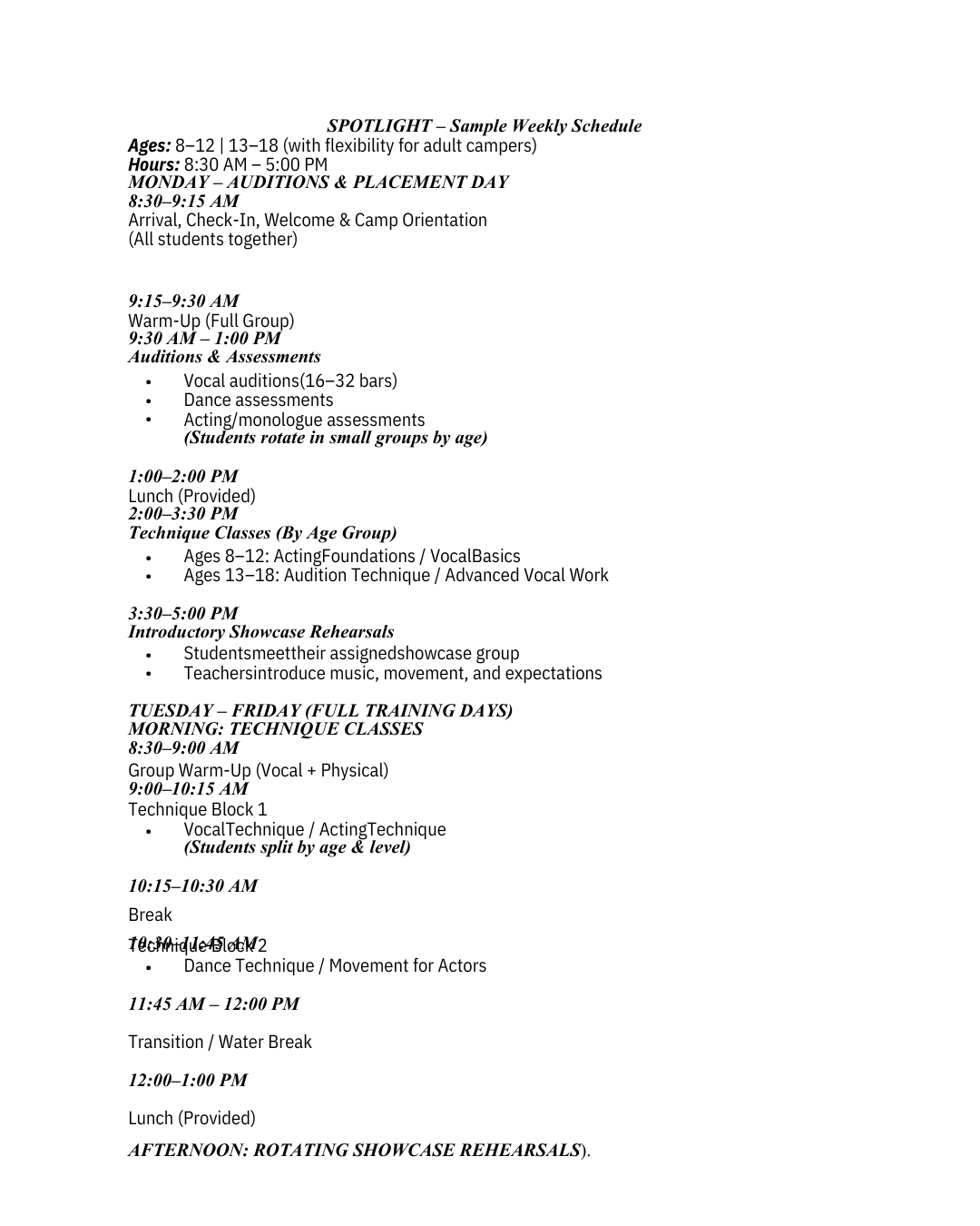 Treston J. Henderson - Spotlight Broadway Intensive - Oak Rideg Tenessee - Young Actors - Dancer - Singer - Actor - Young Performers - Train for Broadway - Broadway Internships - Aspiring Performers - Tenessee Actors - Theatre Teacher - Vocal Coach