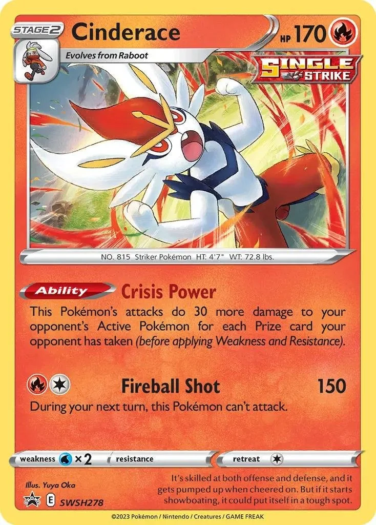 Cinderace SWSH278 Black Star Promo NM