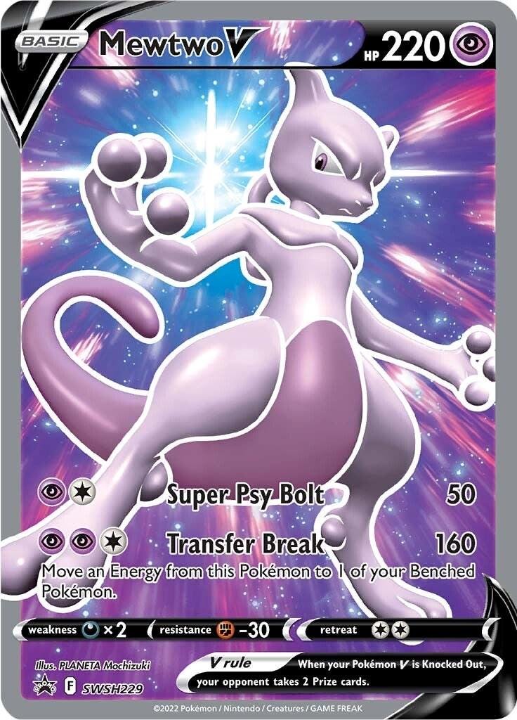 Mewtwo V SWSH229 Black Star Promo Sealed