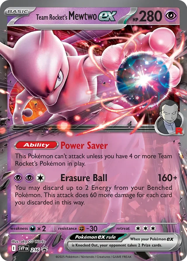 Team Rocket’s Mewtwo ex 216