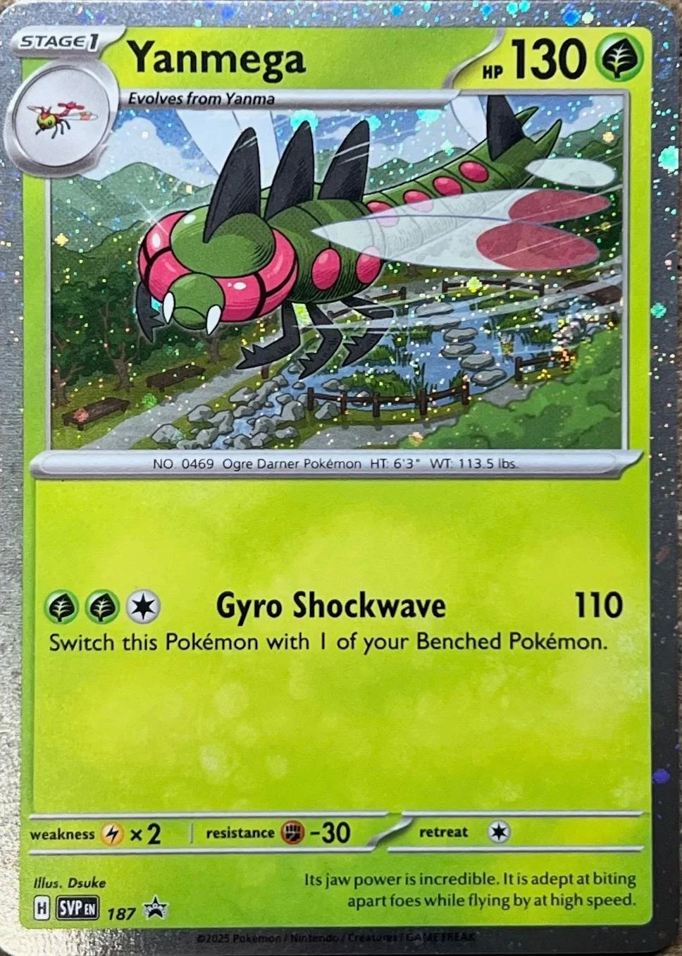 Yanmega 187 Black Star Promo NM