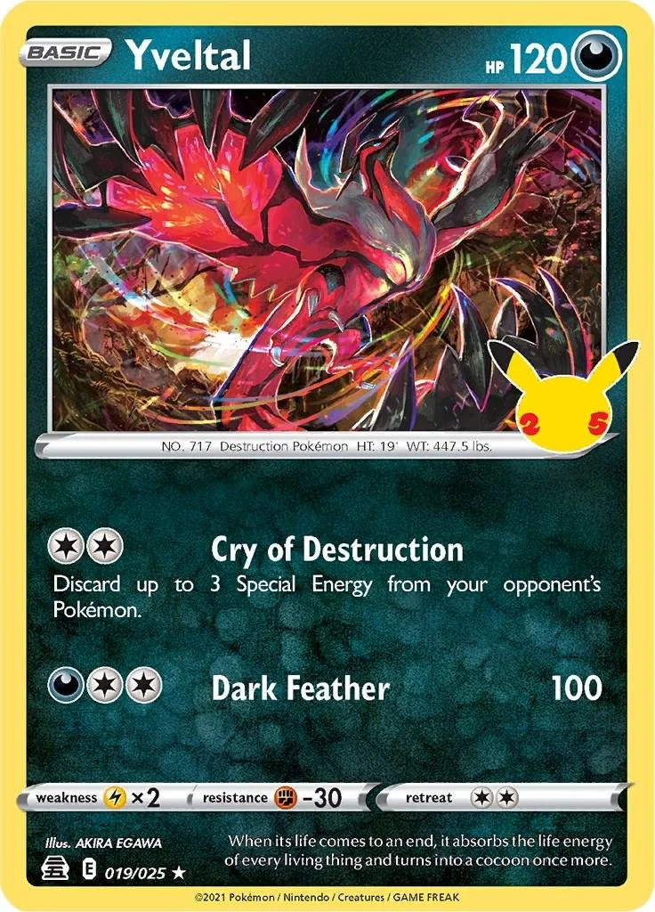 Yveltal 019/025 Celebrations 25 NM