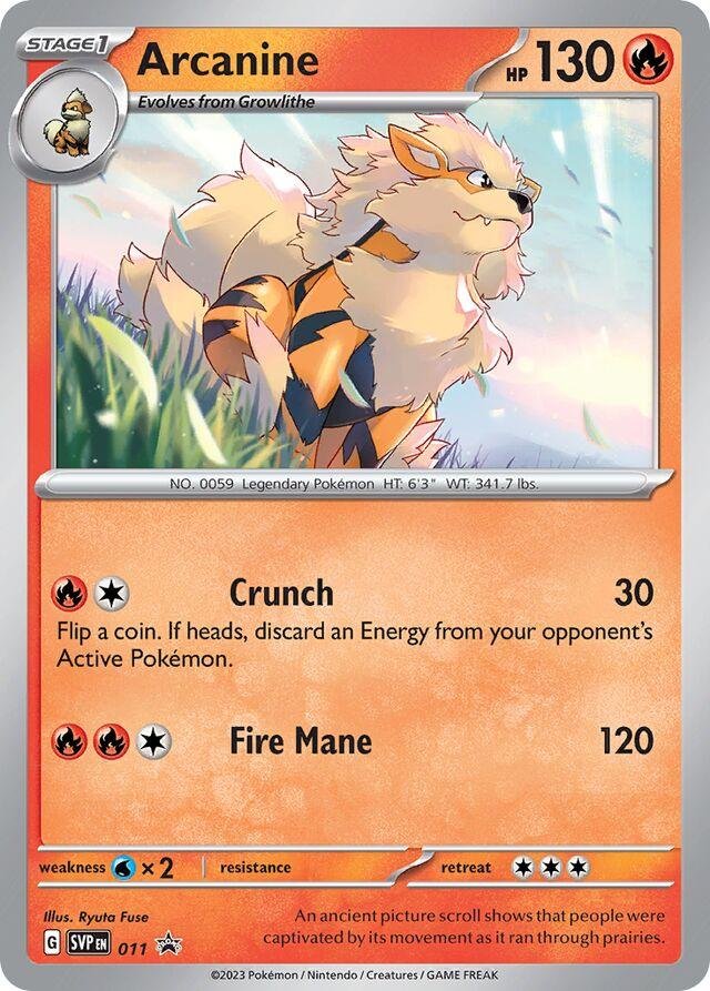 Arcanine 011 Black Star Promo NM