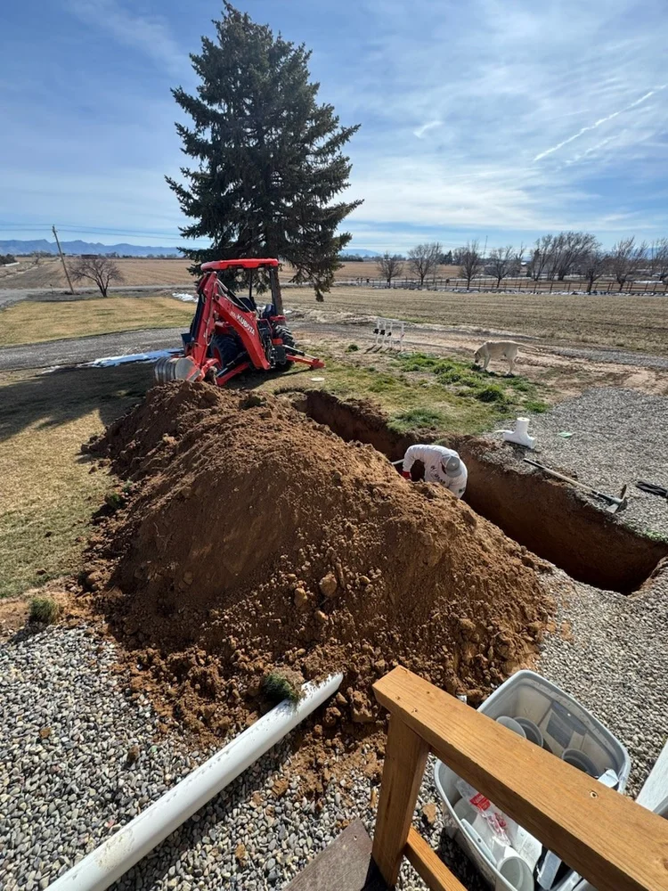Excavation for plumbing repair