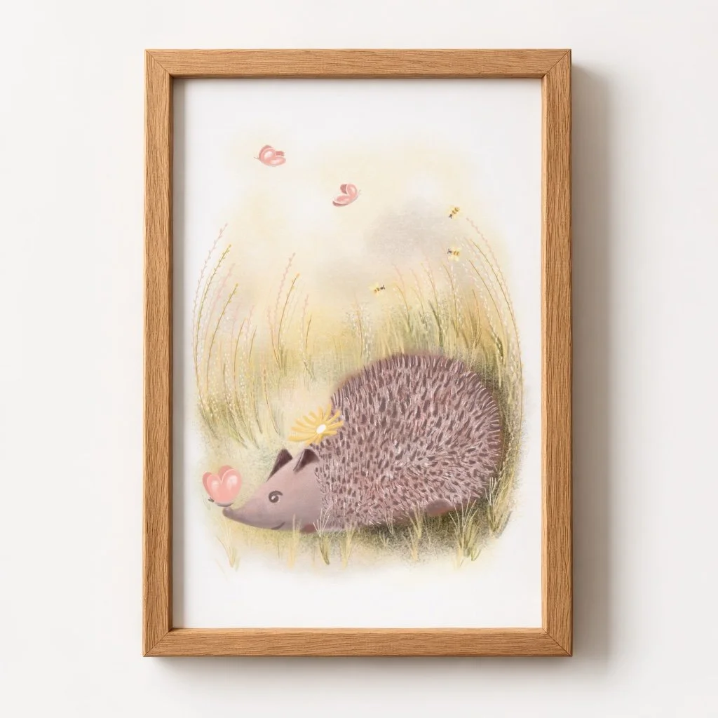 Nursery Wall Art Printable Hedgehog Instant Digital Download