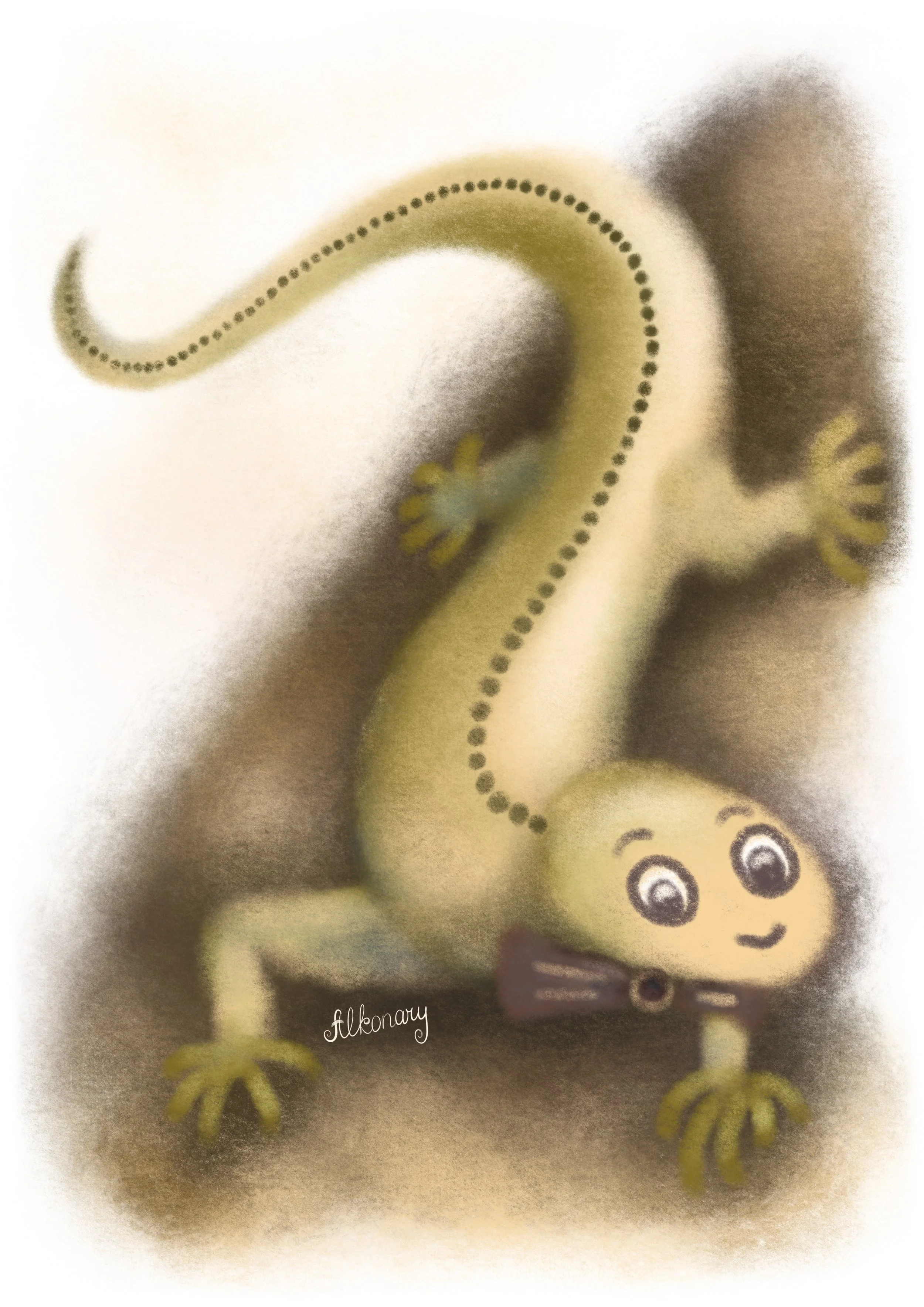 Printable lizard wall art for nursery and kids room decor. Hand-drawn baby lizard illustration in a soft boy color palette for gentle, nature-inspired spaces.