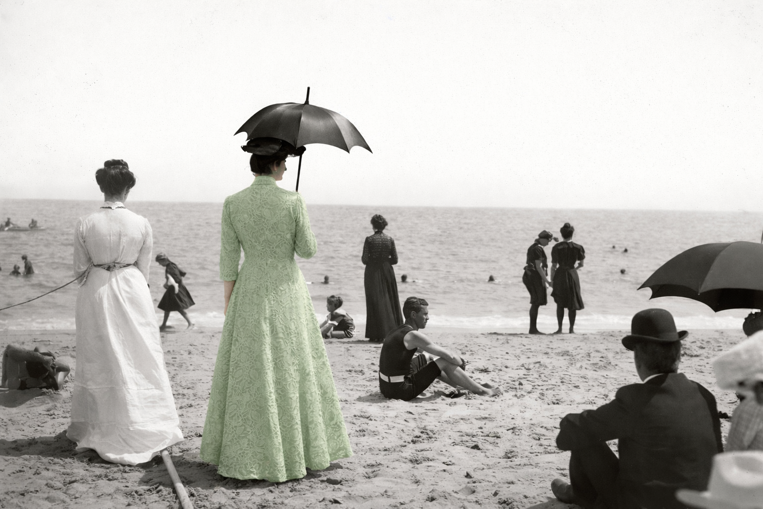 long green lace dress old photograph.PNG