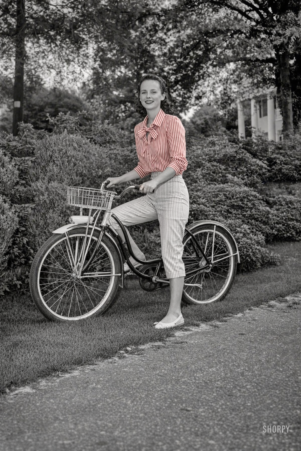 Red and White Striped Dress