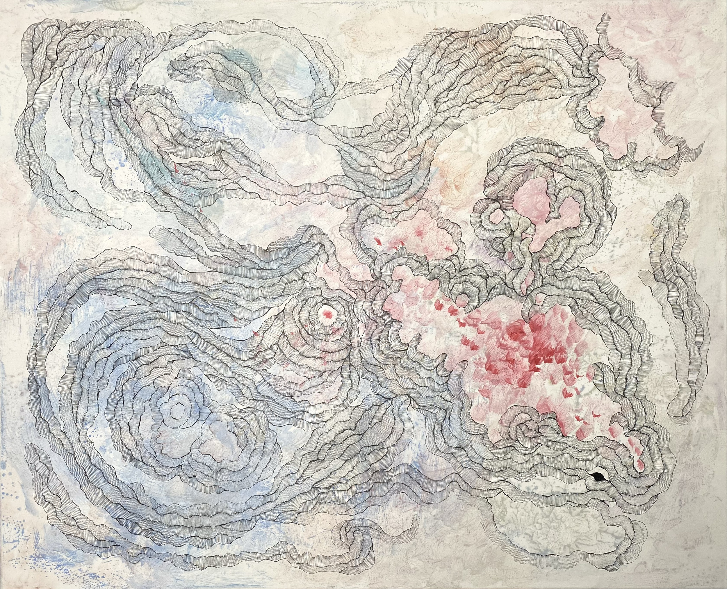 K6, 2025
Acrylic and ink on cotton
100 × 80 cm