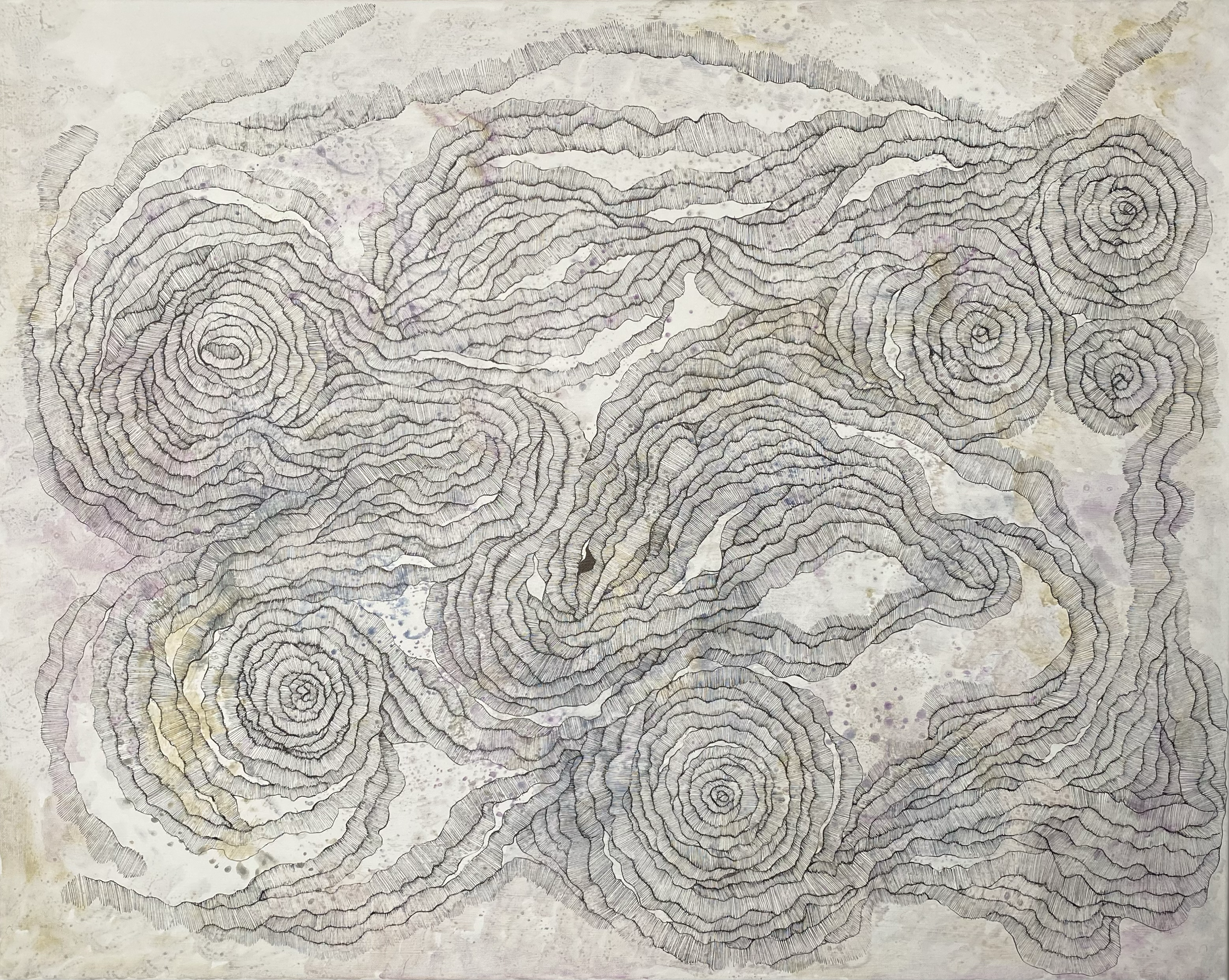 K4, 2025
Acrylic and ink on cotton
92 × 73 cm