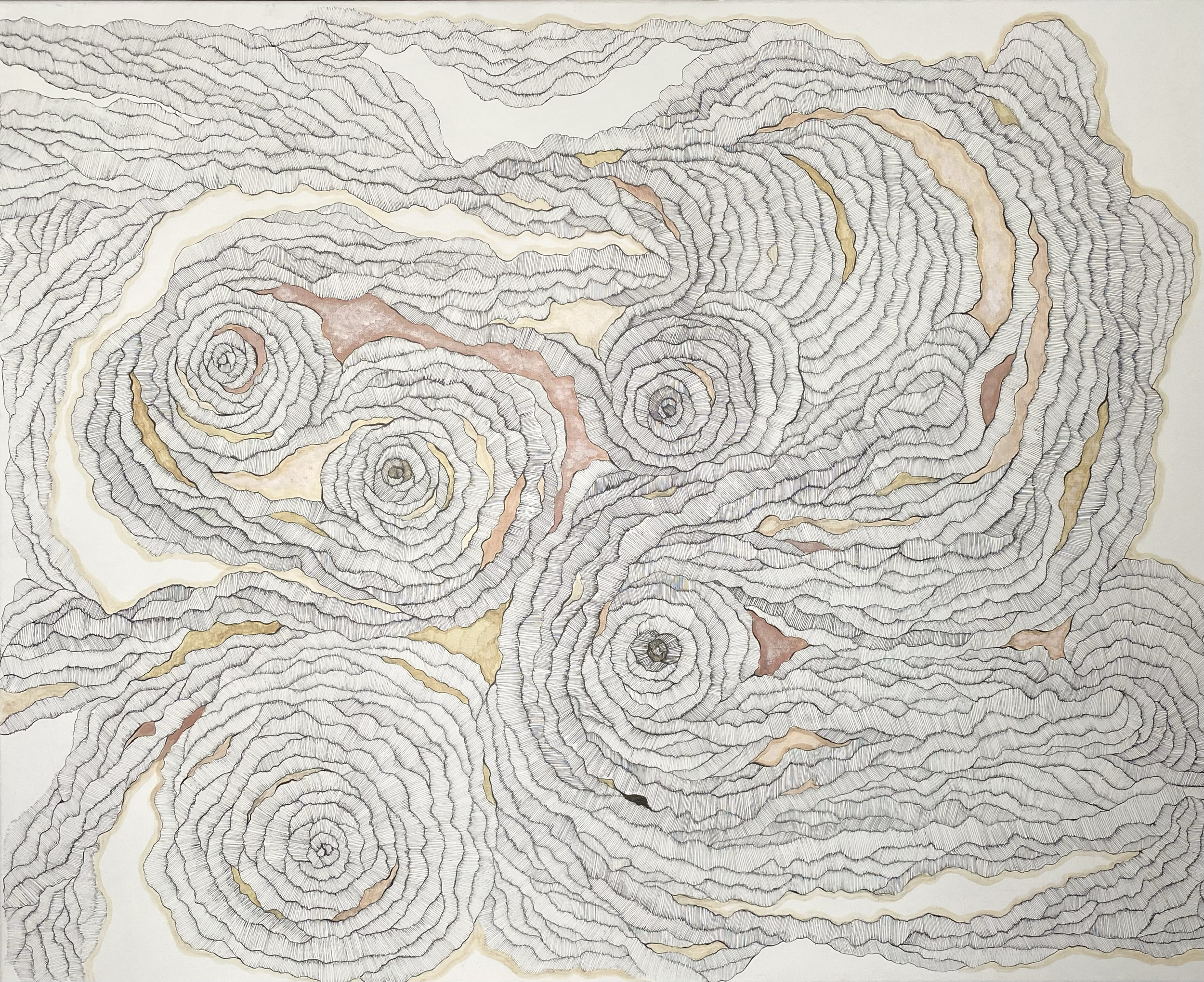 K7, 2025
Acrylic and ink on cotton
100 × 80 cm