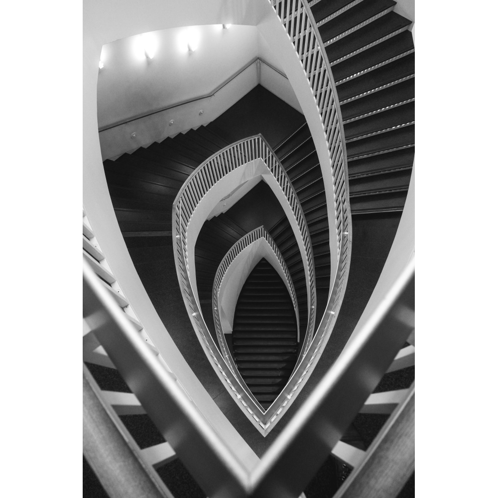 Symmetry descending, original black & white photograph by William Everett