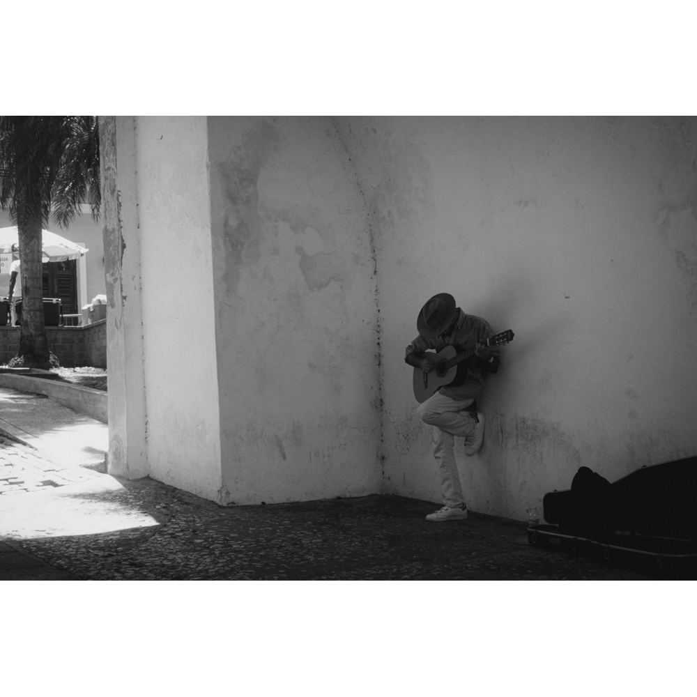Corner Melody (Puerto Rico), original black & white photograph by William Everett