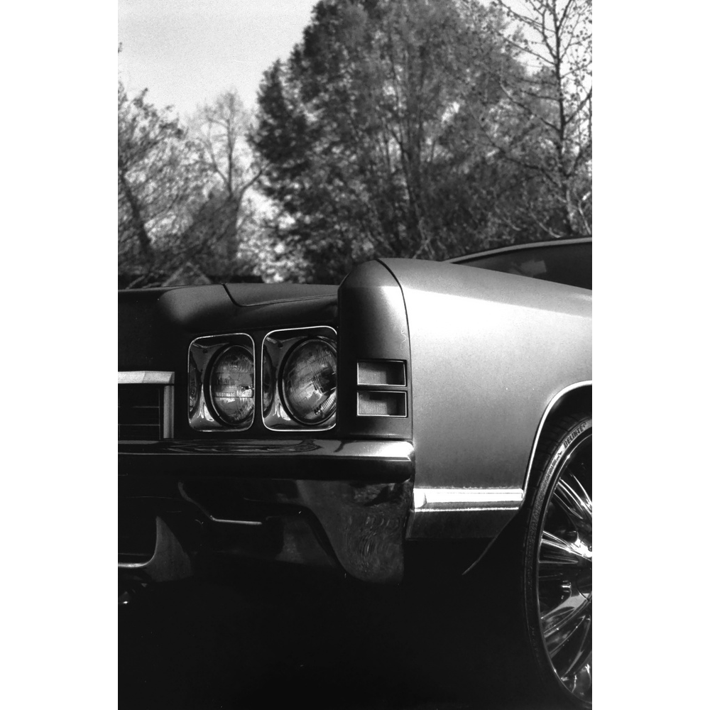 Headlights, original black & white photograph by William Everett