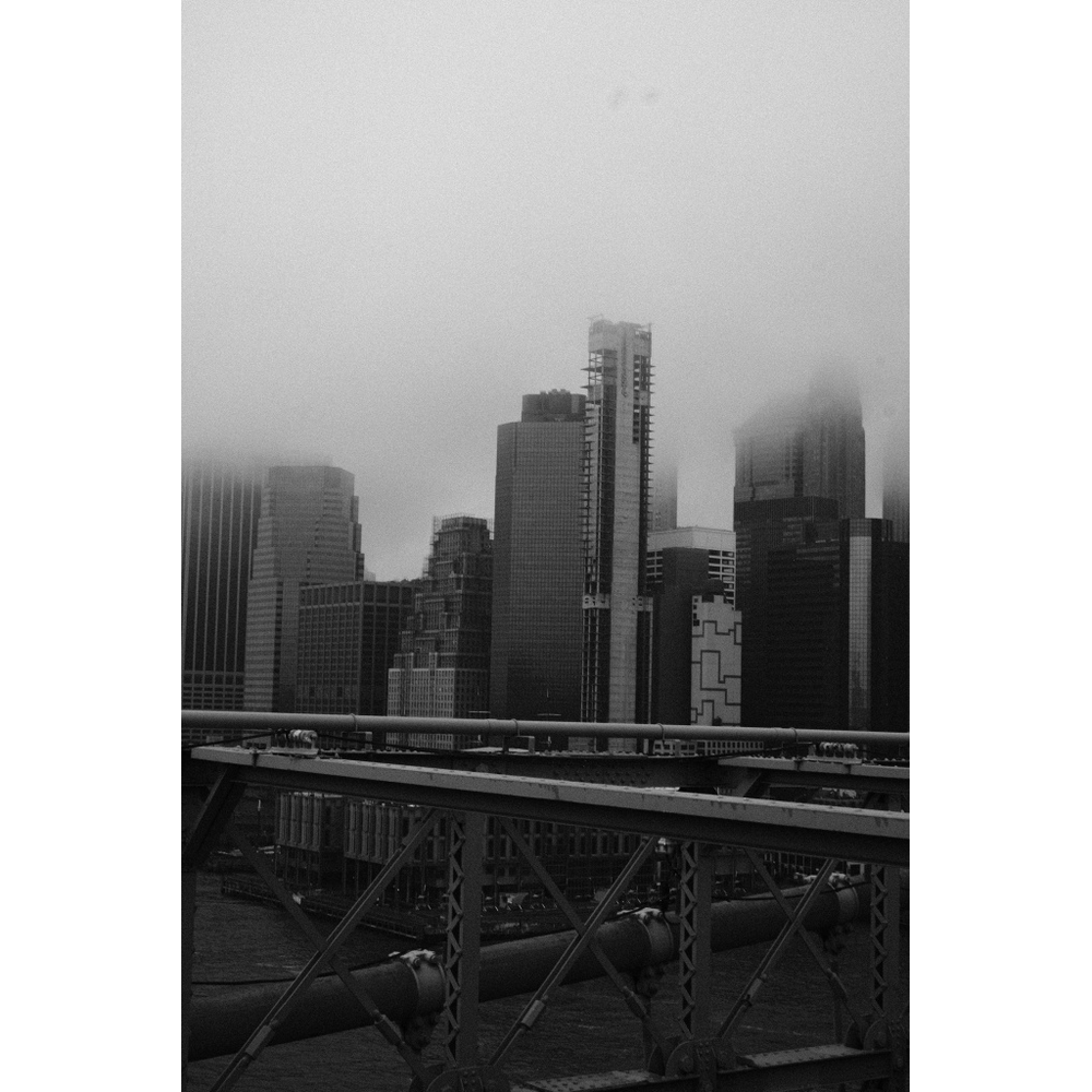 Manhattan Fog, original black & white photograph by William Everett