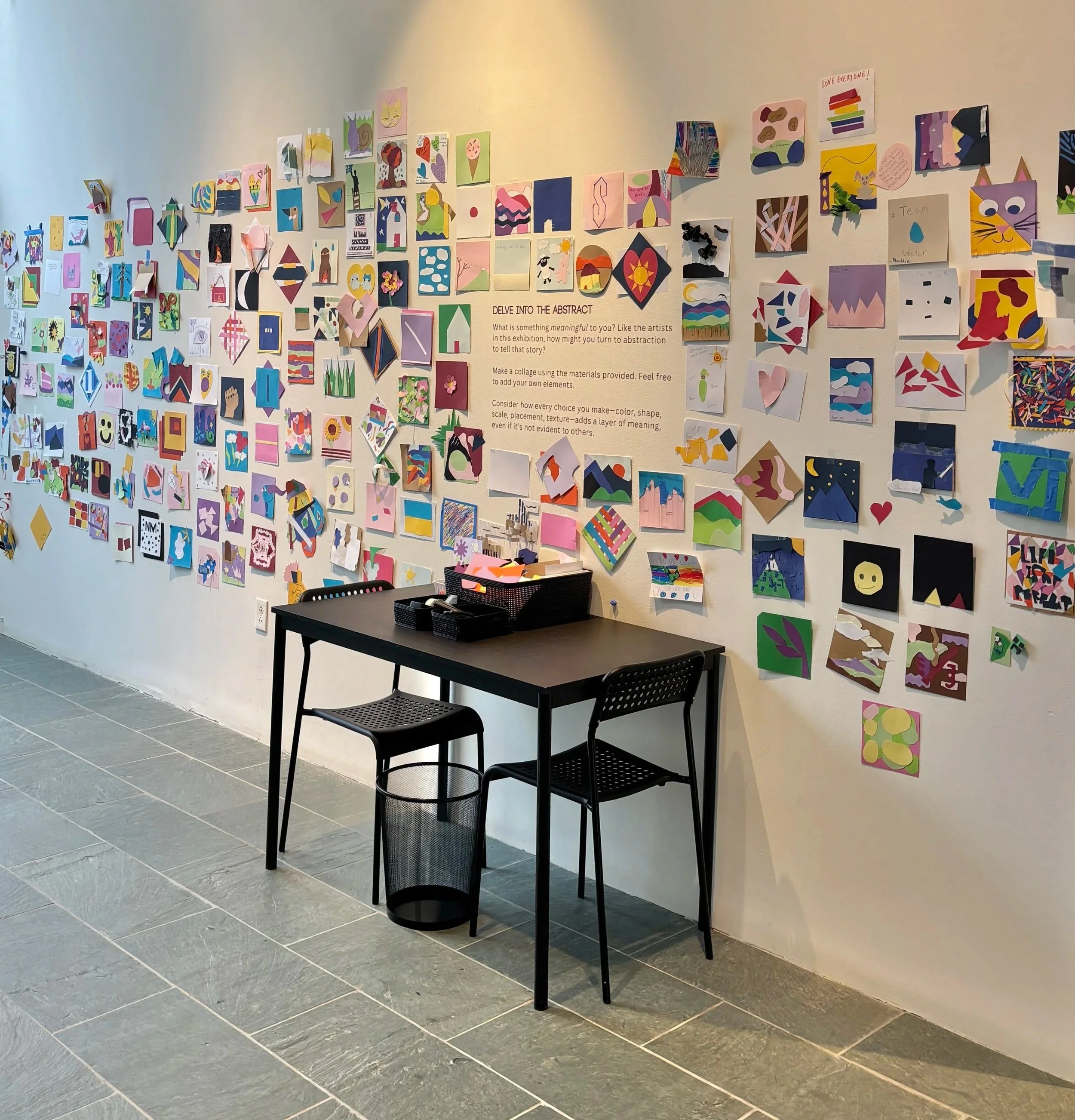 Visitor Response Station, Into the Abstract, 2025, Wilson Museum, SVAC.