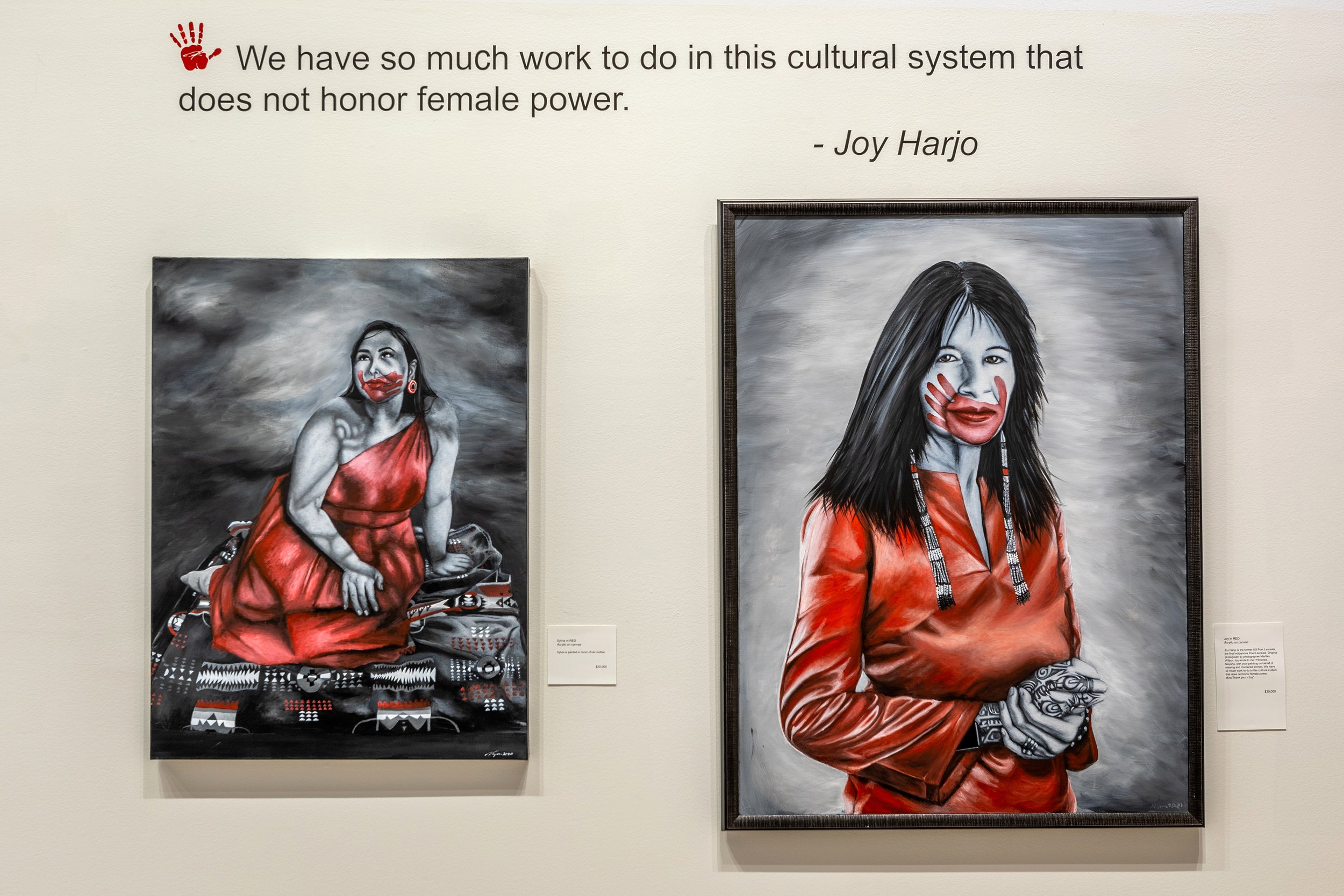 Portraits in Red: Nayana LaFond, 2024, Wilson Museum, SVAC. Photo by Dave Barnum.