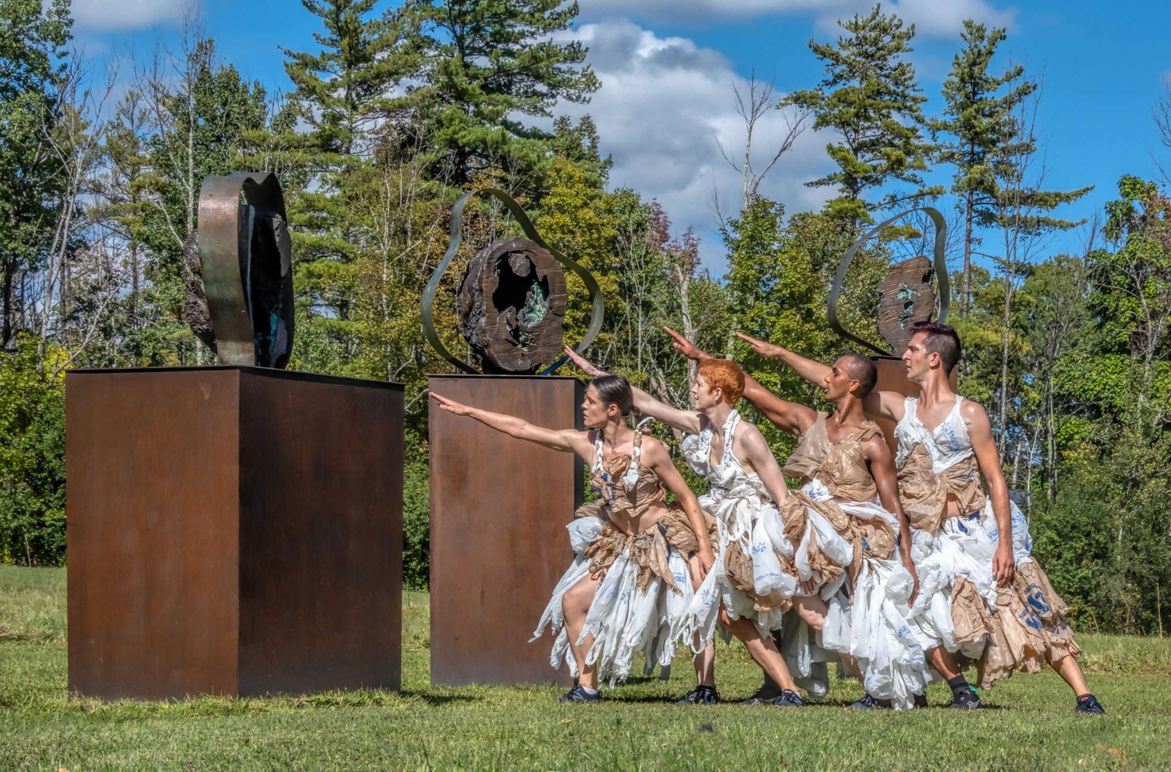 Eco dance performance, SVAC sculpture park, 2021. Photo by Abby Raeder.