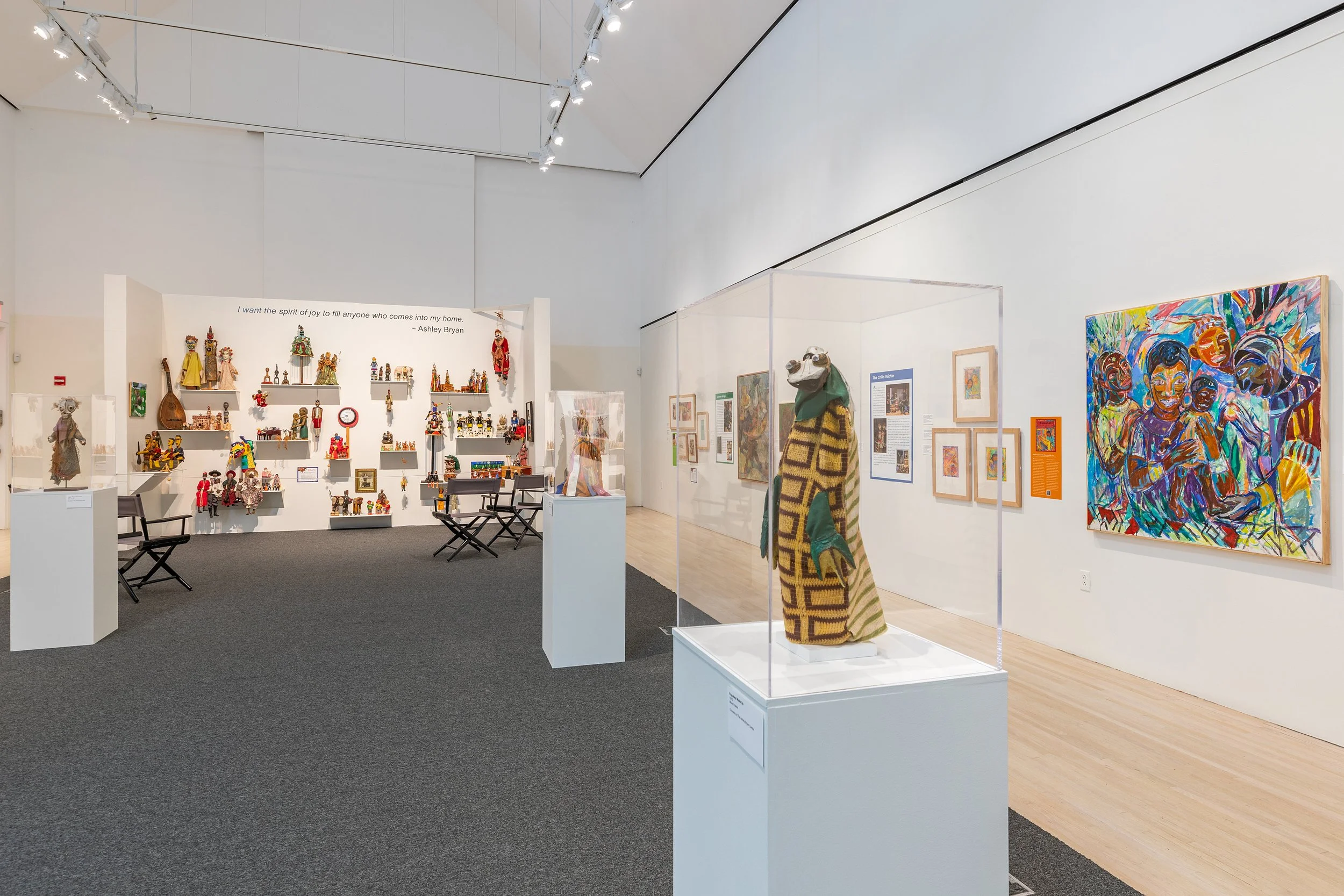 Ashley Bryan: The Spirit of Joy, 2023, Wilson Museum, SVAC. Photo by Dave Barnum.