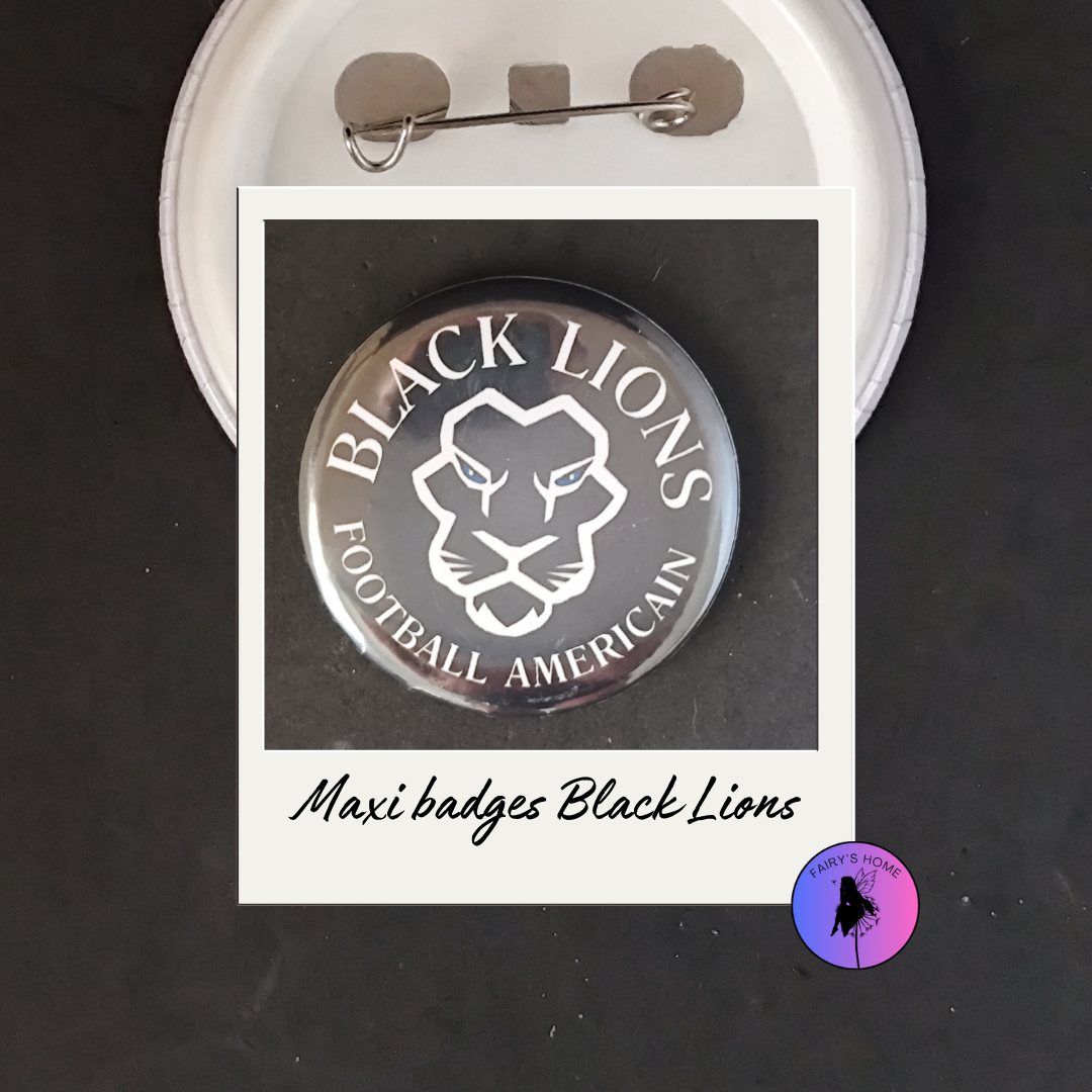 Maxi badge Black lions