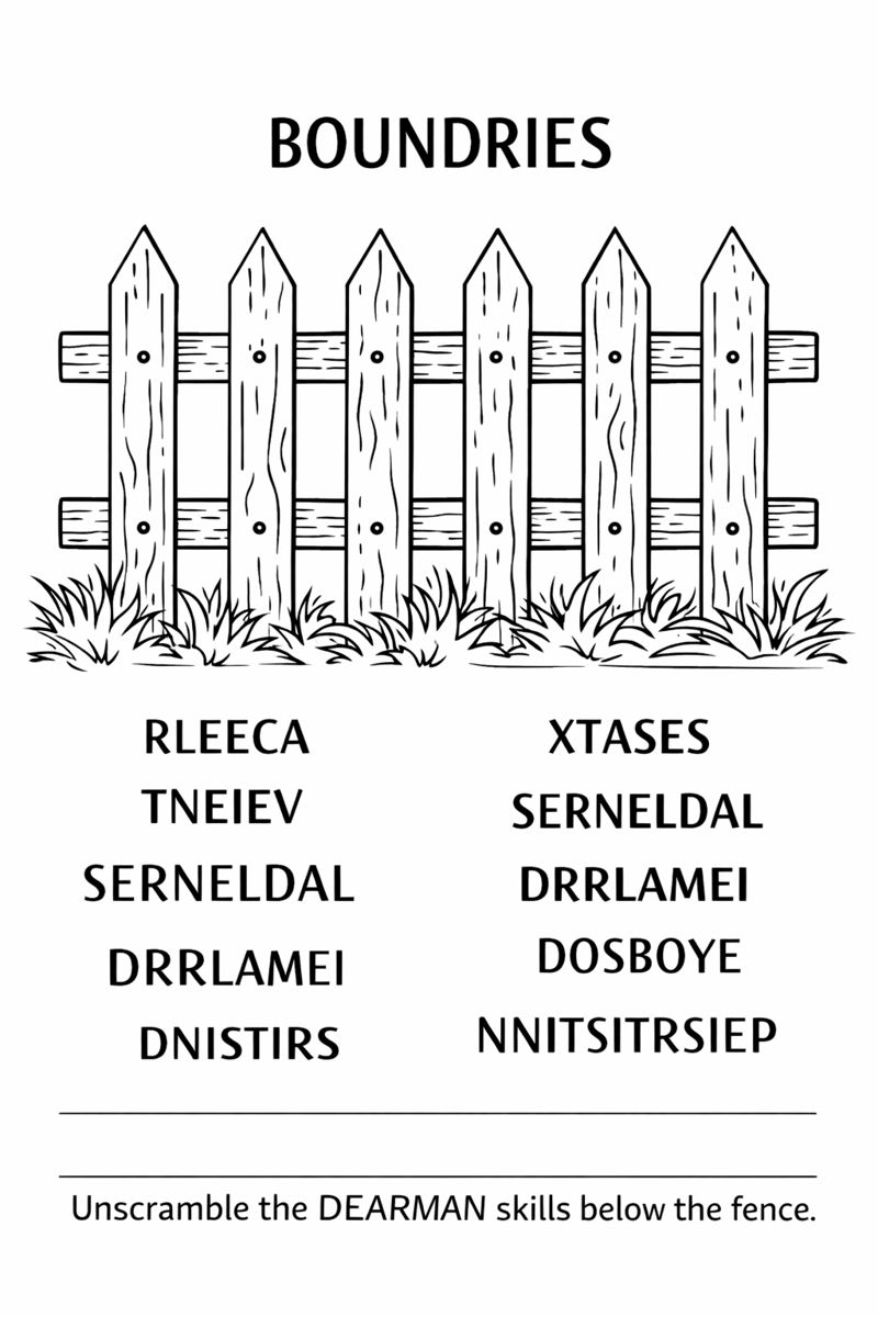 fence boundaries sentence unscrable activity.png