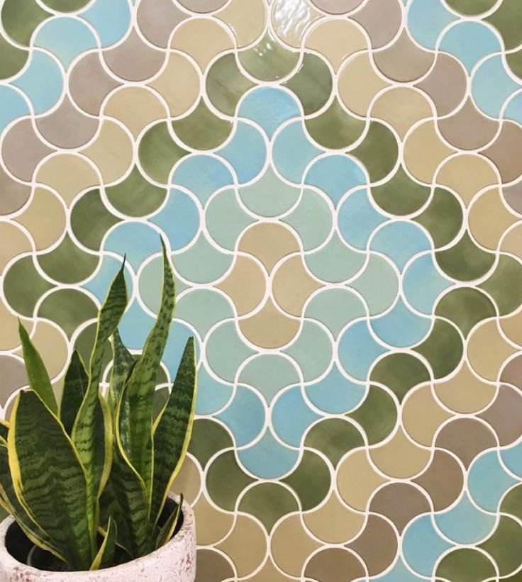 AMBIENTE ESCAMAS VERDE CREMA AZUL BEIGE  ALCOCERAM