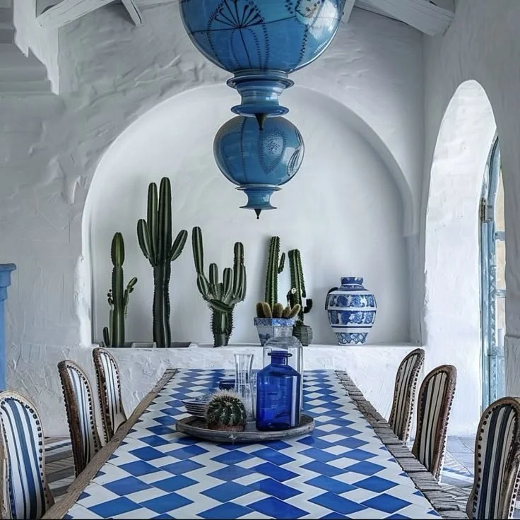 MESA CERAMICA AZUL