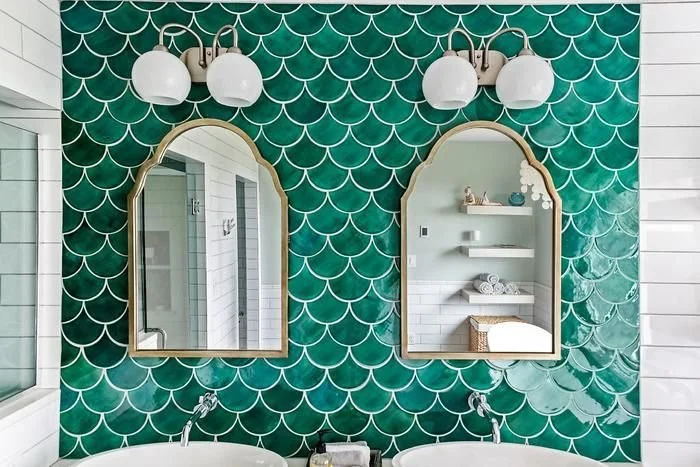 AZULEJO ESCAMAS VERDE ALCOCERAM