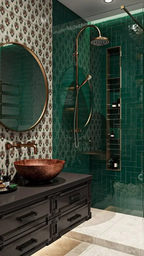 BAÑO VERDE CERAMICA ALCOCERAM