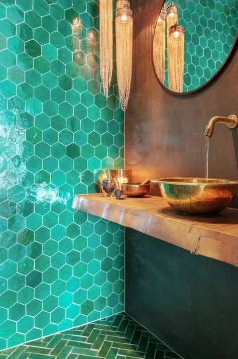 HEZAGONAL VERDE CERAMICA  alcoceram