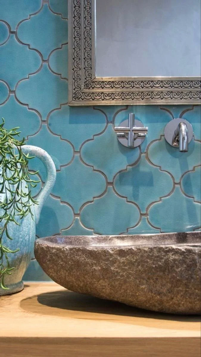 AZULEJO CURVILINEO AZUL ALCOCERAM