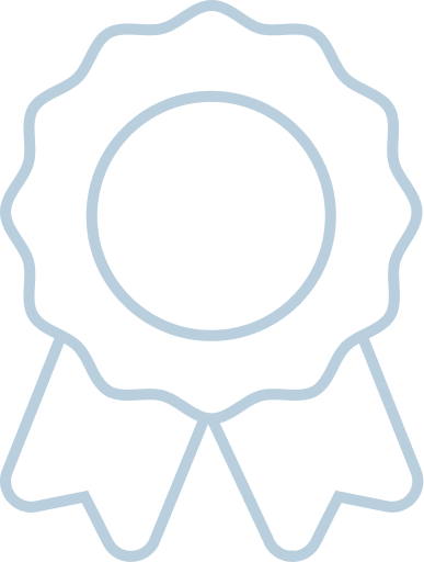 Outline of a medal or award ribbon