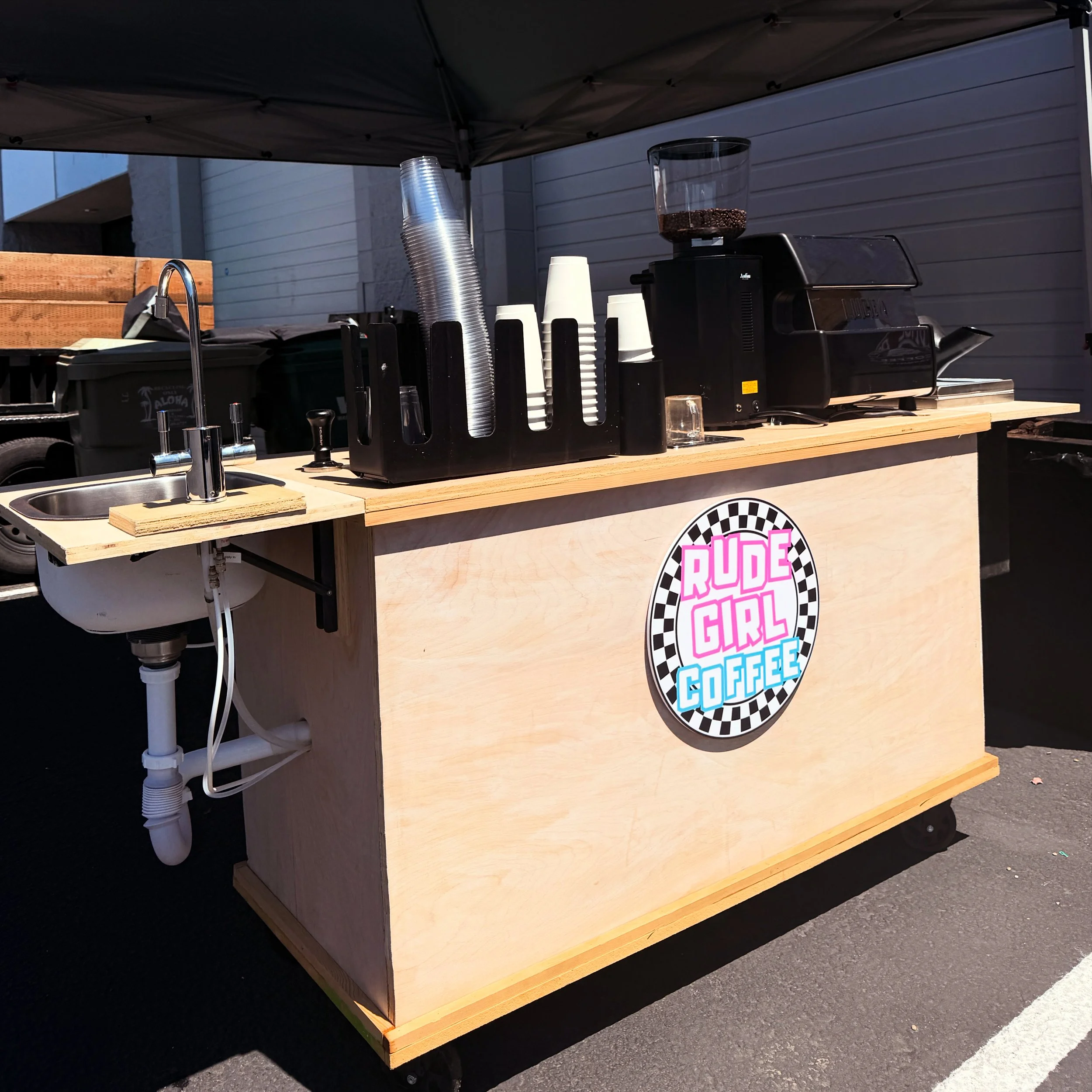 image of rude girl coffee cart