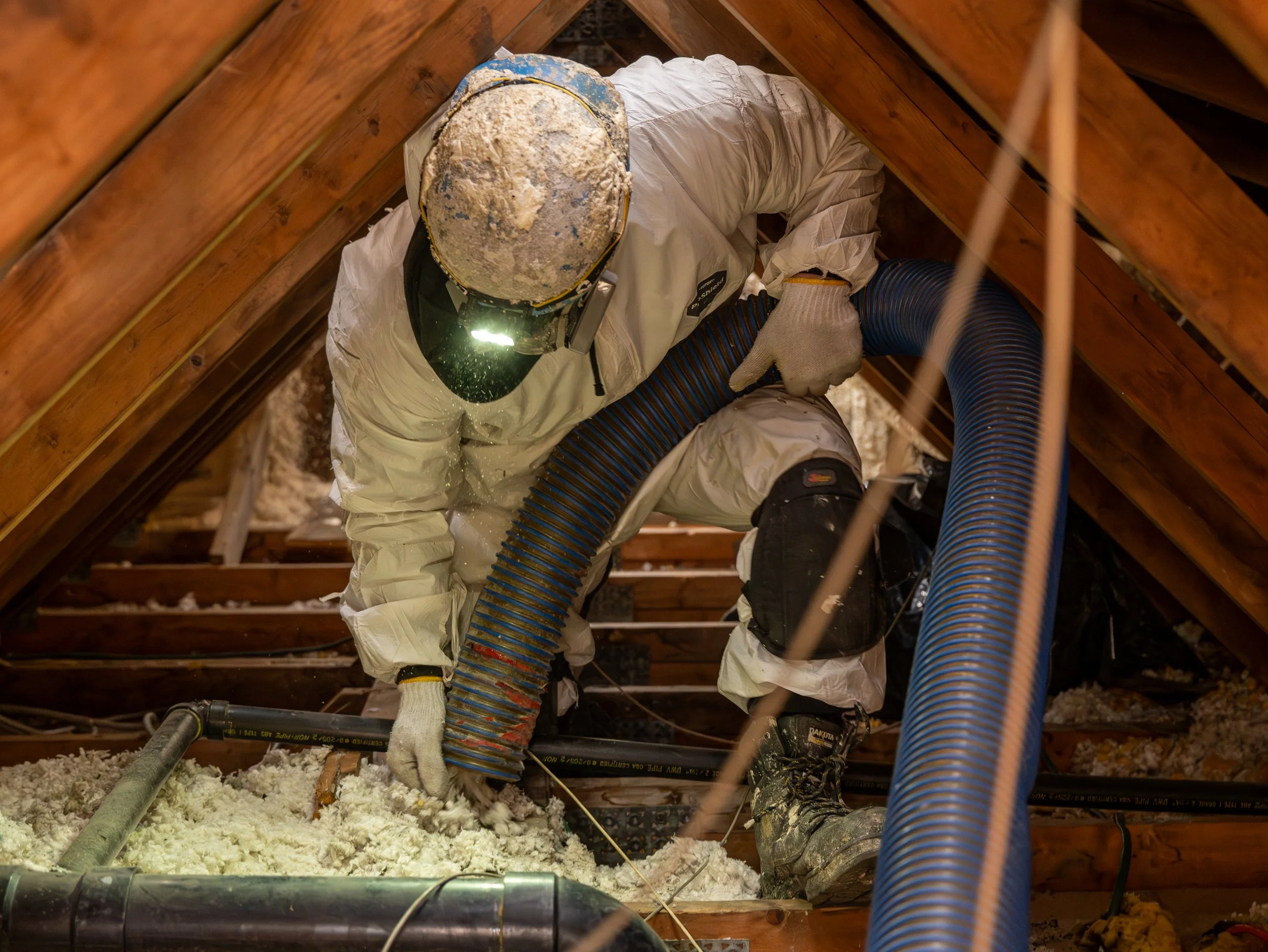 Attic insulation removal service