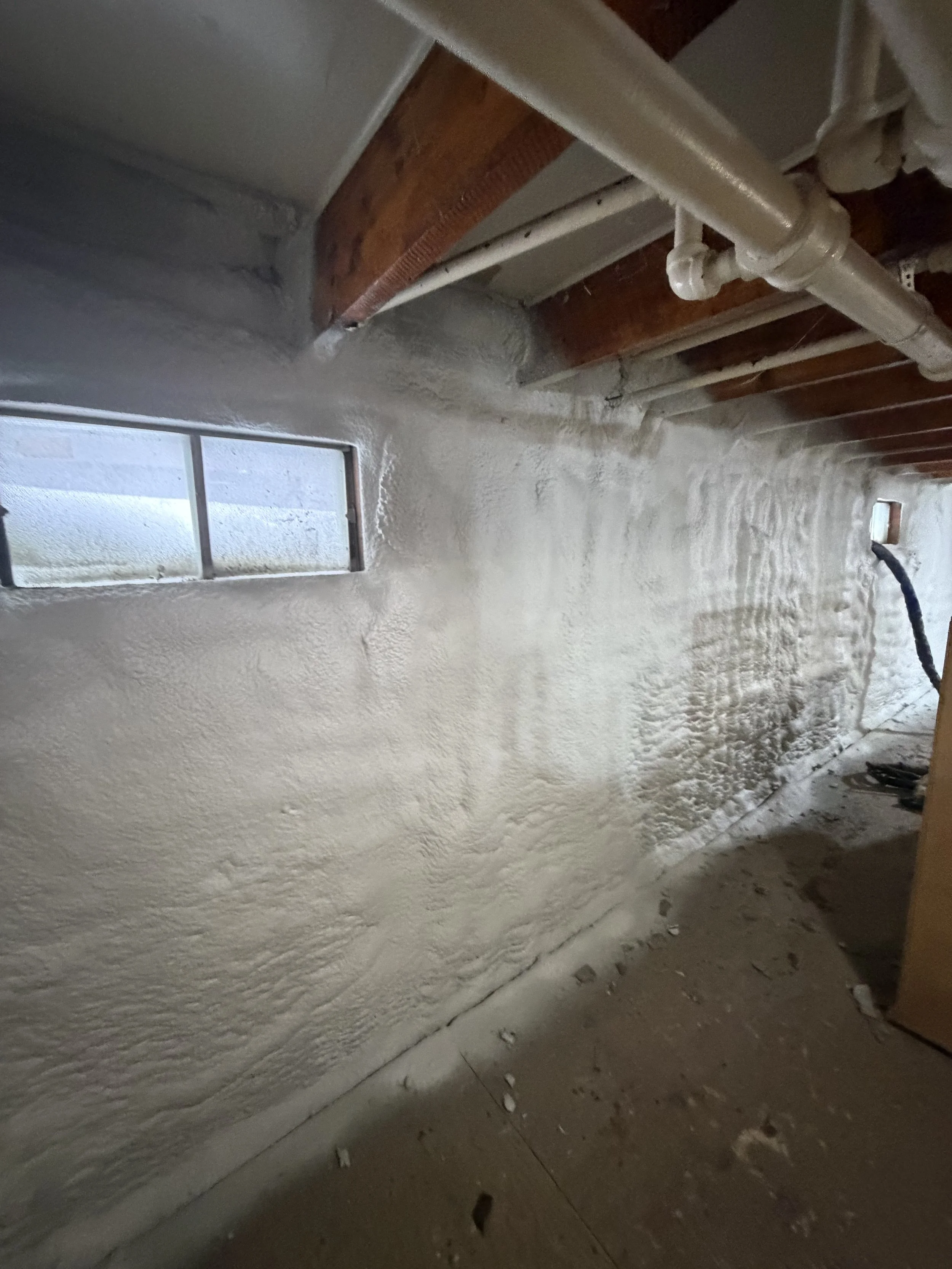 Uréthane sous sol sans charpente