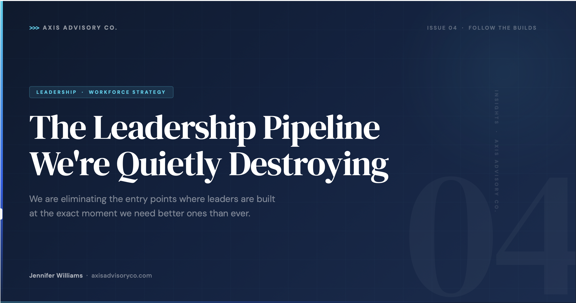 The Leadership Pipeline We’re Quietly Destroying