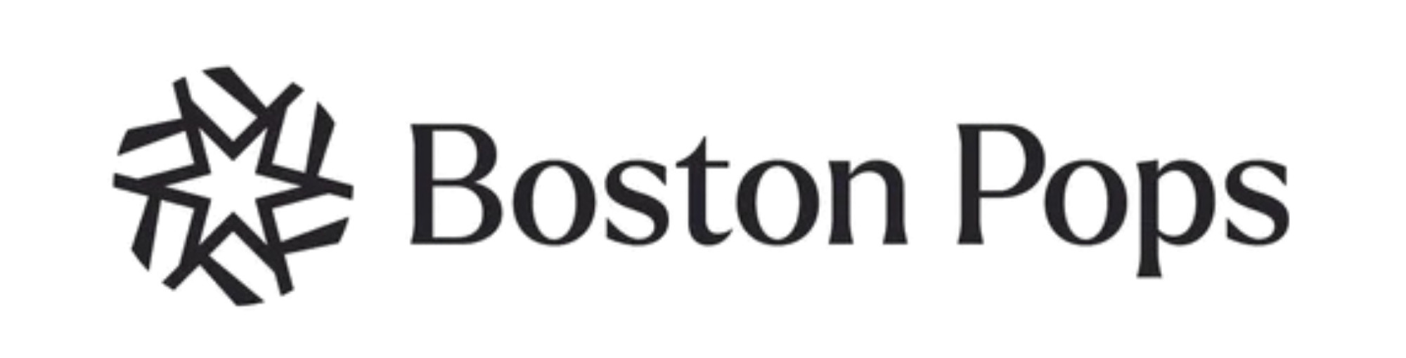 Boston Pops logo with stylized music notes.