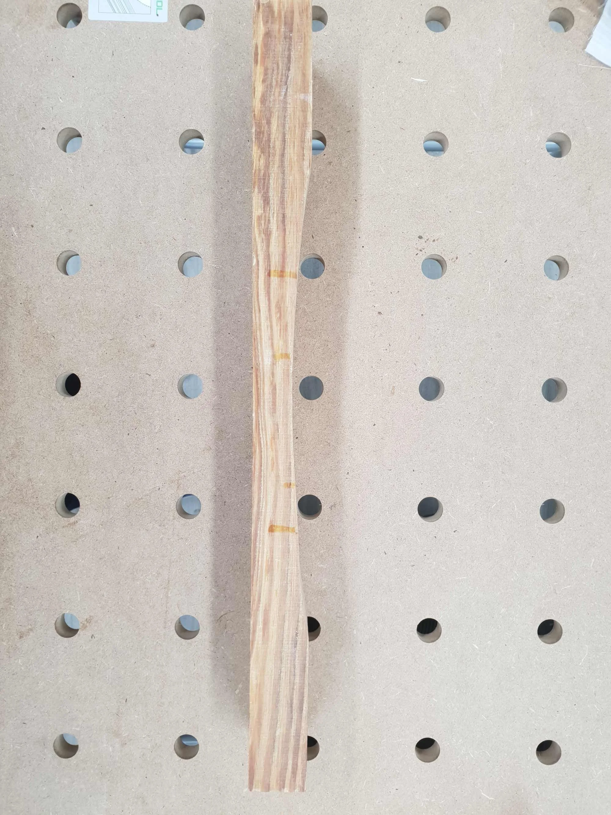 Curved machined cedar wood