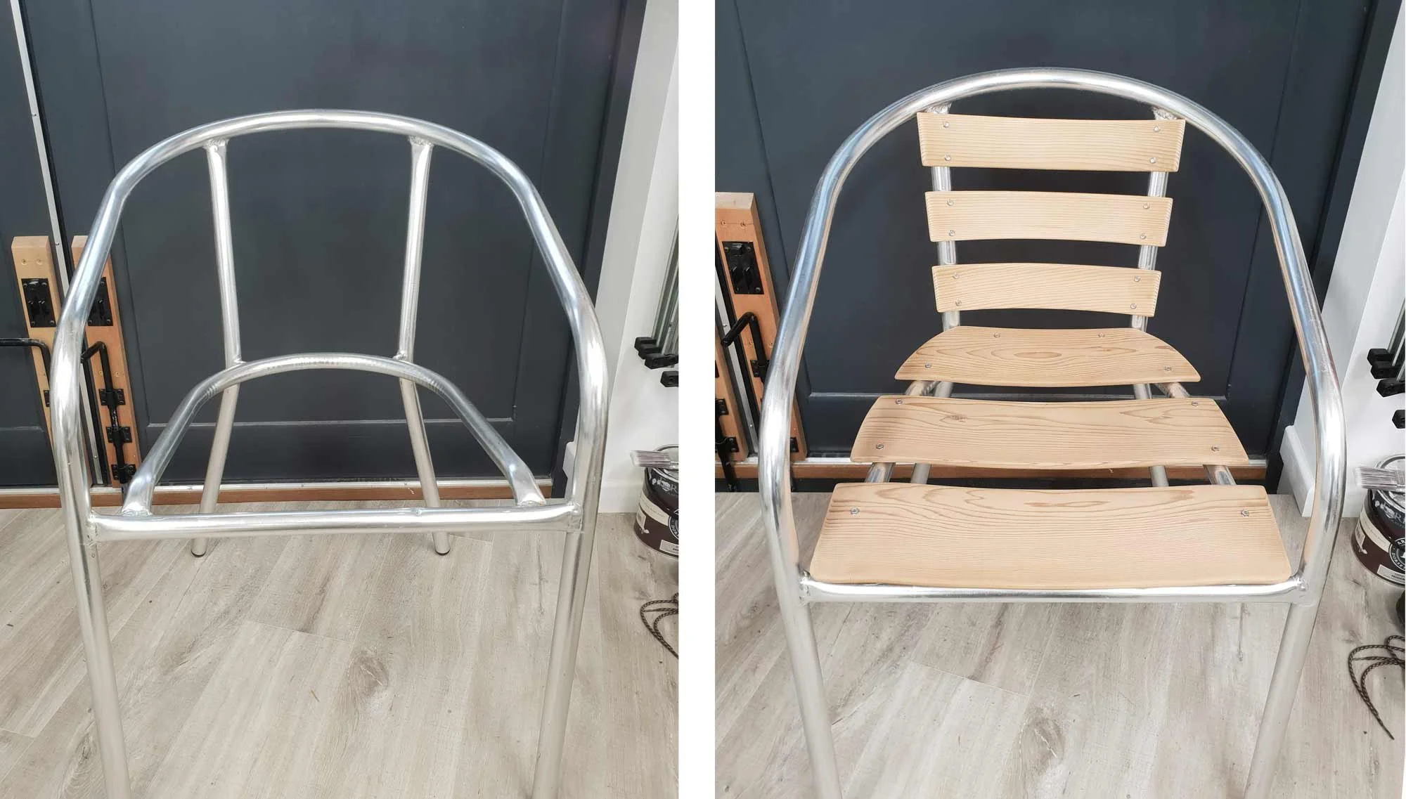 Upcycling chairs with cedar wood