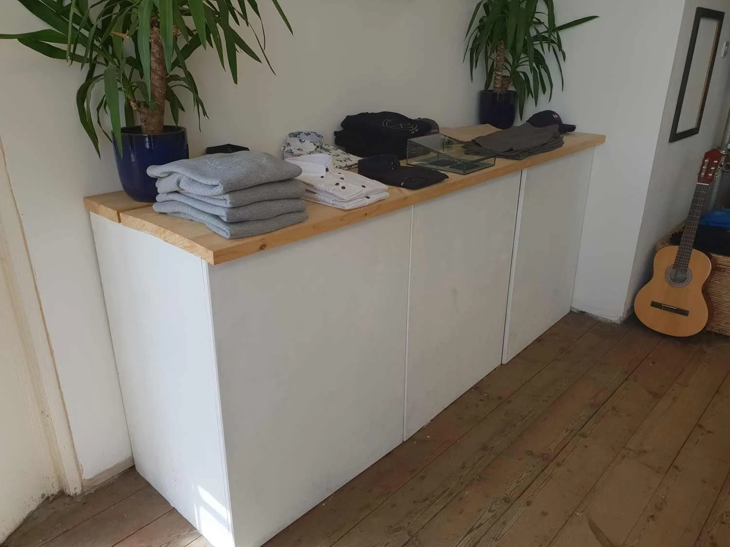 Another view of the built plinth in a shop in Padstow