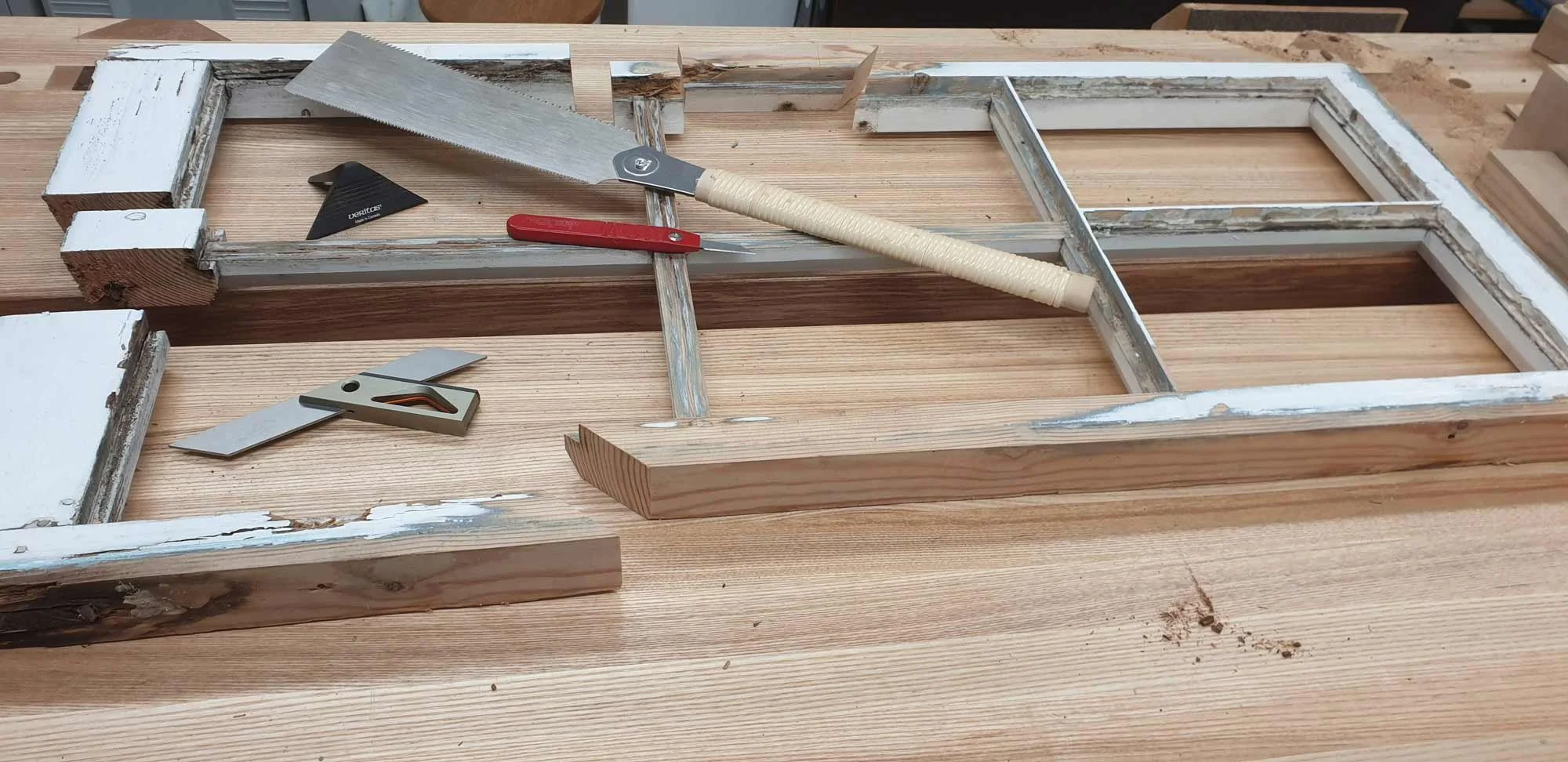 Cut the rotten wood off